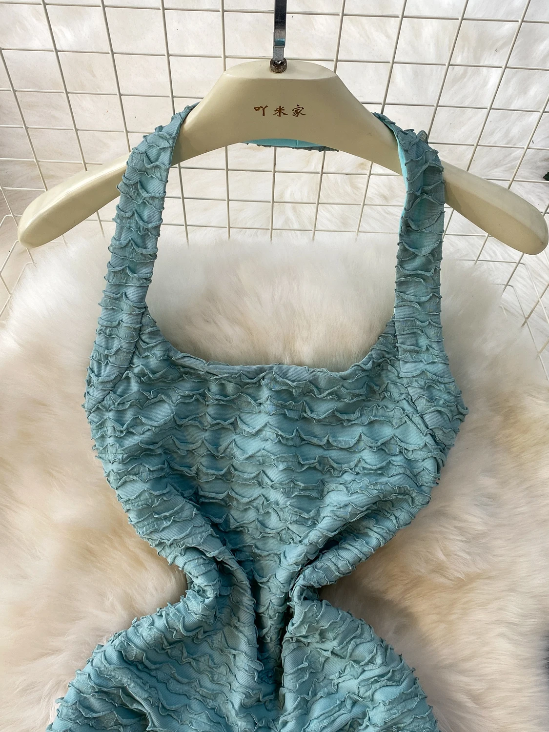 Sexy Bal Ne Hanging Dr femmes coupe ajustée Ele fente ort jupe t-shirt motif ondulé dimensionnel taille haute Ele...