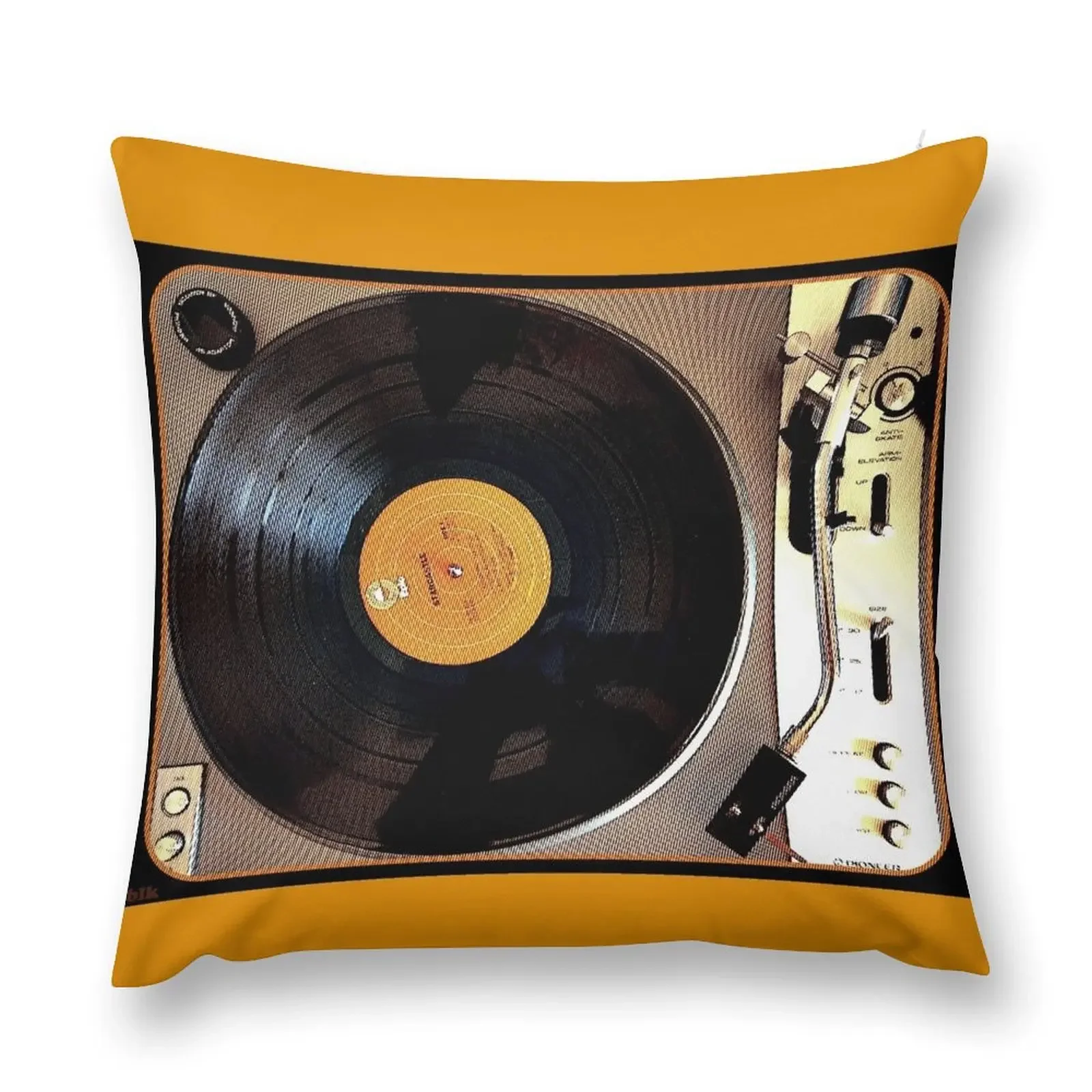 Vintage Pioneer Turntable 1976 Electronics PL-117D Throw Pillow Marble Cushion Cover Decorative Sofa Cushion pillow