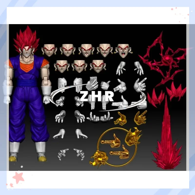متوفر ألعاب OC لعبة دراغون بول SHF سوبر سايان SSJ Veggetoo Son Goku Vegito 3.0 الشكل الجسم أنيمي عمل أرقام نماذج دمى هدايا