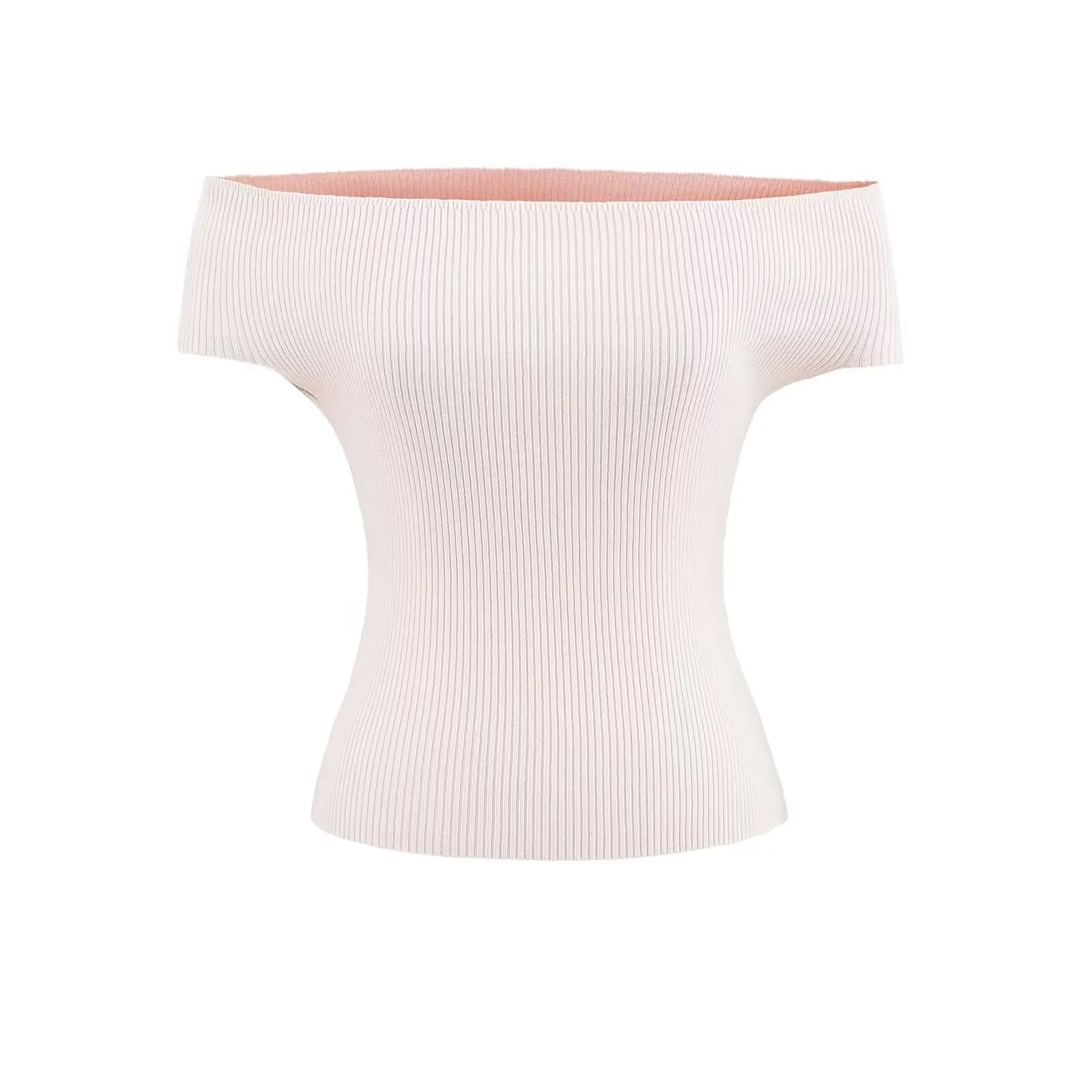 Efekt wyszczuplający Dzianinowy top na jedno ramię Damski styl uliczny Letnia moda Wszechstronny podstawowy top Jednolity kolor