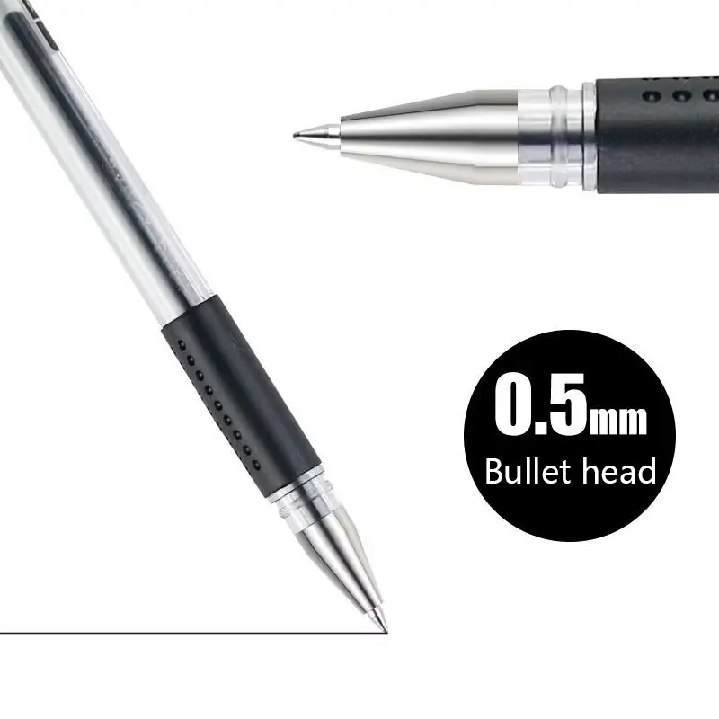 12 قطعة أقلام هلام توقيع أقلام أقلام 0.5 مللي متر أسود/أحمر المتقدمة رصاصة يميل السلس لوازم التعلم امتحان طالب اللوازم المكتبية