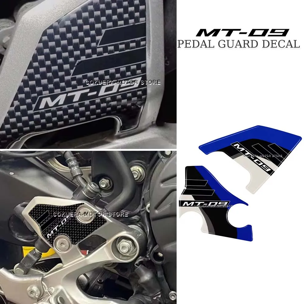 

For MT-09 MT09 mt09 mt 09 Motorcycle pedal guard protection decorative stickers motorcycle accessories 3d stickers