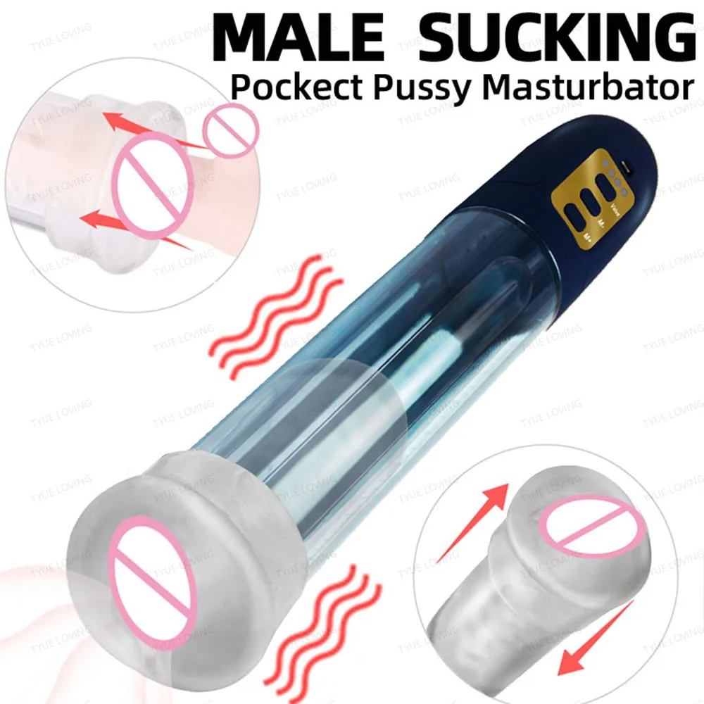 Premium Male Masturbator & Penis Pump: Sucking & Pumping Pocket Pussy Stroker for Ultimate Pleasure Enhanced Stimulation