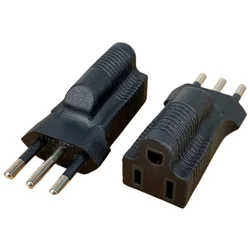 1PCS Italy Male Plug to USA AC Nema 5-15R Female Power Adapter US 3 Prong to Italy Travel Plug Connector
