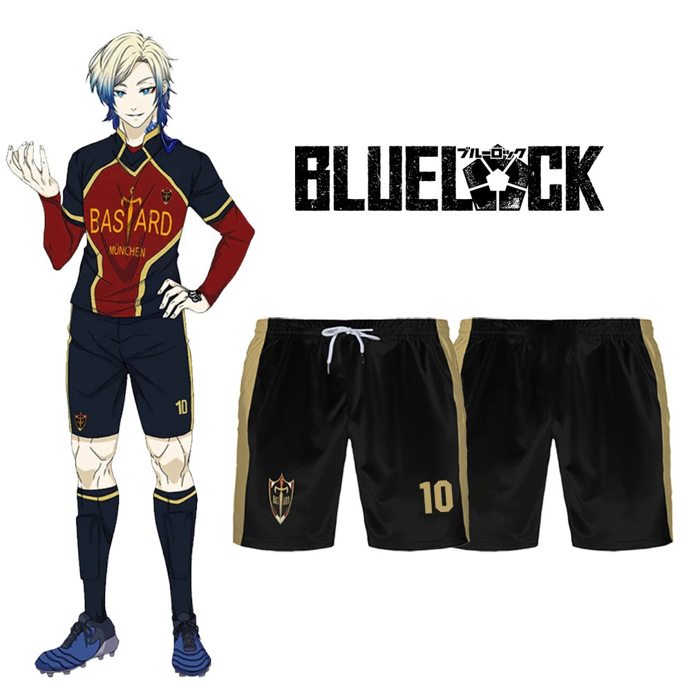 

Blue Lock Anime Bastard Munich Team Uniform KAISER ISAGI Youth Football Shorts Quick Dry Breathable Men's Sports Fitness Bottoms