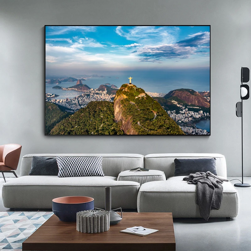 Rio de janeiro Landscape Canvas Painting Posters and Prints Modern Wall Art Pictures for Living Room Cuadros Home Decor No Frame