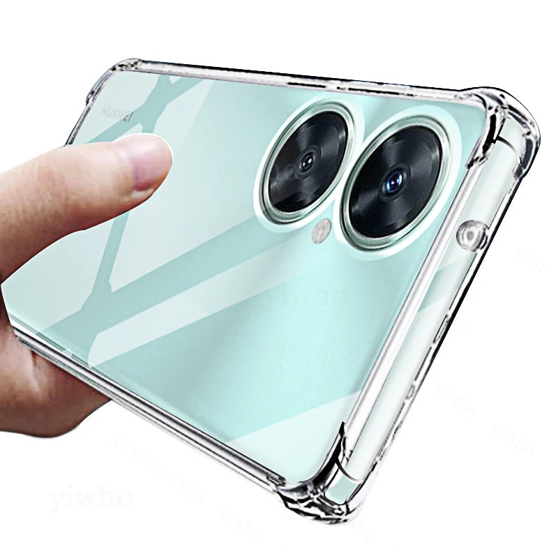 Soft Airbag Silicone Shockproof  Camera Protector Case for Huawei Nova 11i 11 Pro Plus i P60 Pro Clear Silicone Back Shell