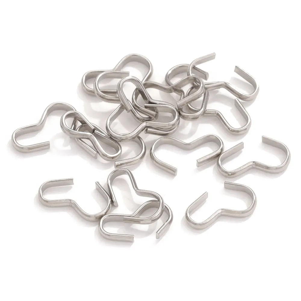 100pcs/lot Stainless Steel Buckle Clasp Connectors For Jewelry Making Finding DIY Connectors Bangle Bracelet For Cameo Jewelry