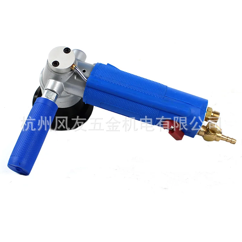 3 Inch Air Pneumatic Sander Water-filled Mill Wet Polisher Machine for Marble Quartz Stone Polishing, Air-moving stone grinder