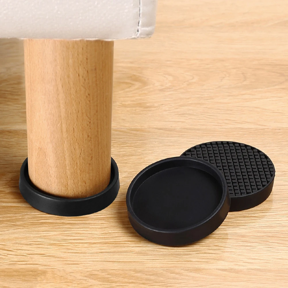 

4Pcs Furniture Foot Pads Non-Slip Rubber Chair Feet Protectors Floor Castor Cups for Hardwood Tile Carpet Scratch Floor