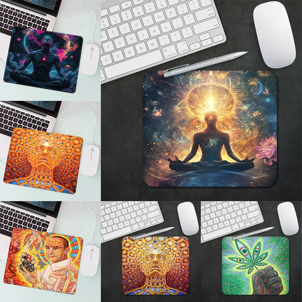

Alex Grey Trippy Psychedelic Gaming Mouse Pad XS Small Mousepad For PC Gamer Desktop Decoration Office Mouse Mat Deskmat Rug