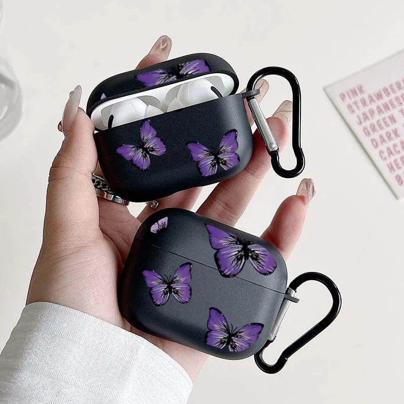 

Butterfly Printed Headphone Case for AirPods 1/2 3 4 for Airpod Pro 2 and Pro Case Earphone Cover Anti-fall Apple Headphone Case