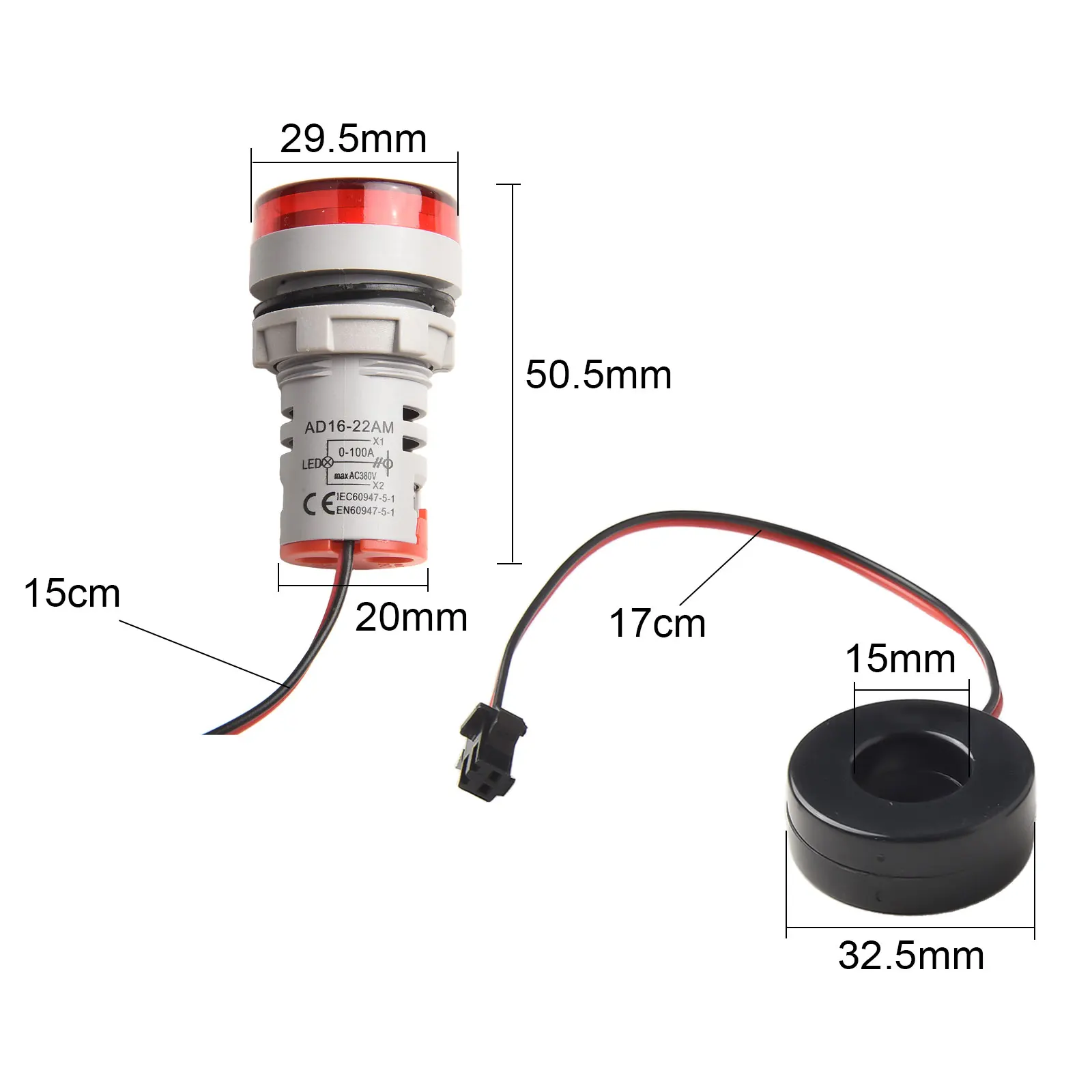 Power Current Meter LED Digital AC Ammeter Robust Structure Versatile Applications Wide Voltage Compatibility For Power Systems