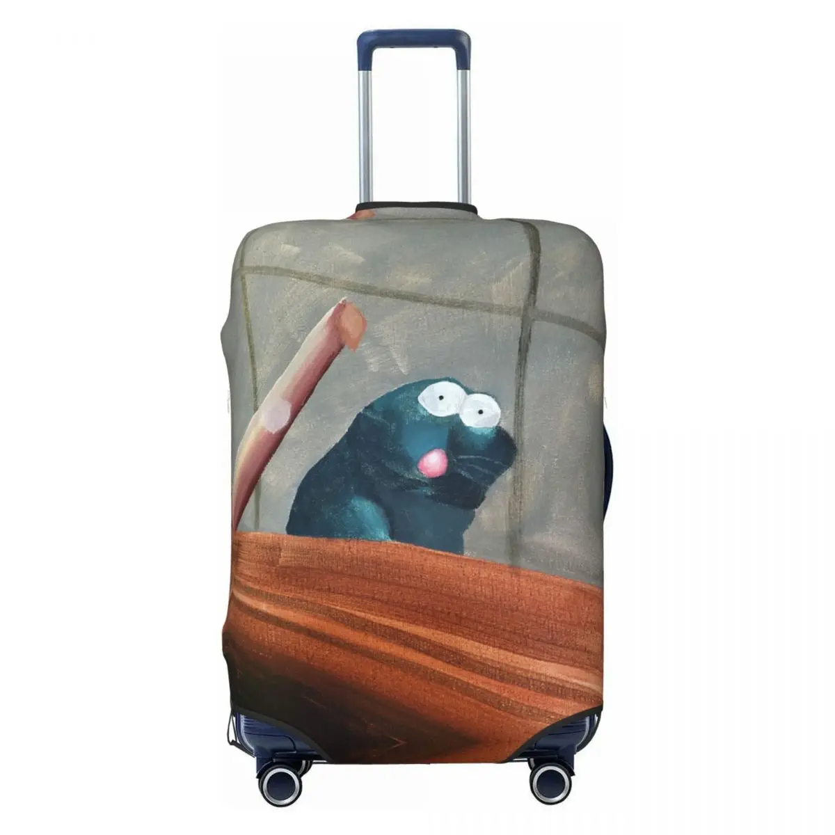 Custom Funny Ratatouille Remy Meme Luggage Cover Protector Washable Travel Suitcase Covers