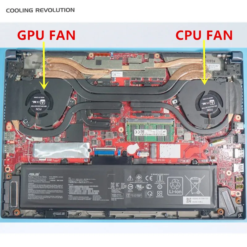 Imagem -05 - Ventilador de Refrigeração Cpu Portátil Original para Asus Zephyrus M15 Gu502gw Gu502gw Gu502gu Gu502lws 13nr0240t02211 13nr02x0t02011 Novo