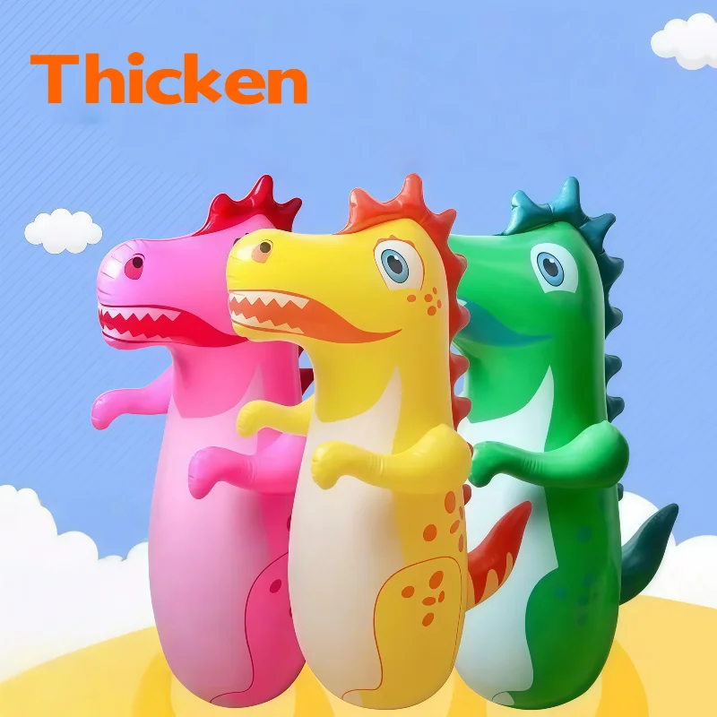 Dinosaur Tumbler Boxing Inflatable Standing Punching Bag Parent Child Toy for Boys Games Sport Kids Activity Outdoors Gift