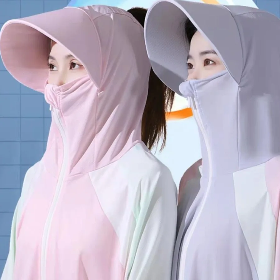 เสื้อผ้าป้องกันแสงแดดแห้งเร็วน้ําหนักเบาของผู้หญิงเสื้อผ้าตกปลาชายหาดระบายอากาศและกันลมต้องใช้ในชีวิตประจําวัน