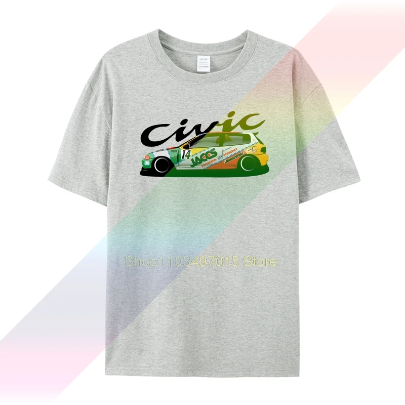 Civic EG6 Jaccs 90s JTCC Race Car футболка для взрослых оригинальная модная футболка