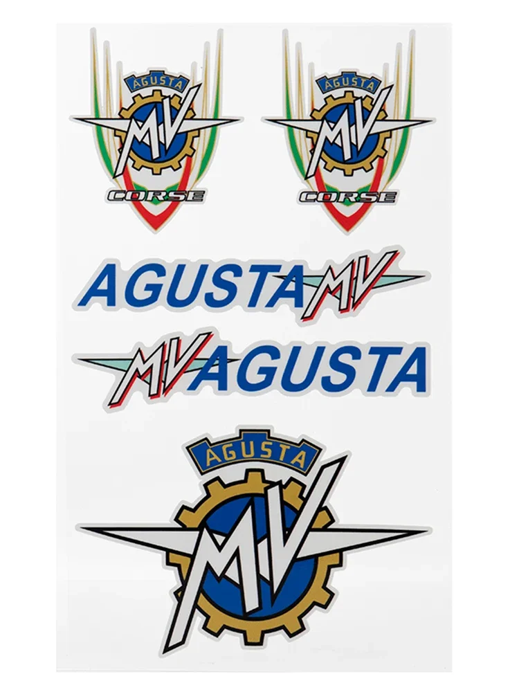 Reflective Motorcycle Stickers Bike Helmet Decals Graphics for MV Agusta MVAgusta Vintage Racing Logo LAMINATED