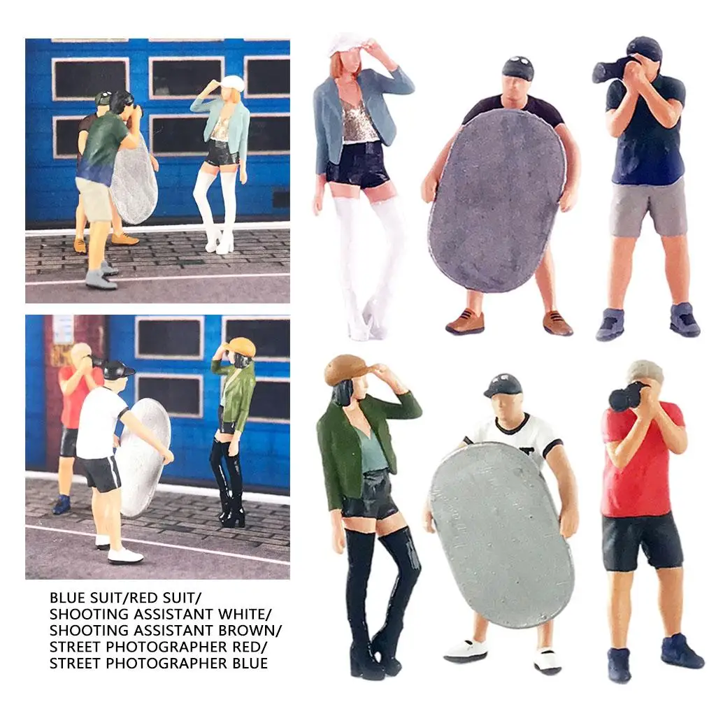 1/64 geschilderde figuren, mensen, internetberoemdheden decor voor poppenhuis