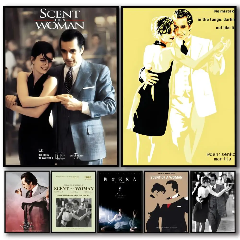 

Movie S-Scent of Woman Painting Calligraphy High-Quality Cotton Canvas Poster Wall Art for Living Room Modern Coffee House Decor