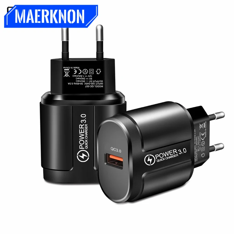 Universal 18W USB Quick Charge 3.0 for iPhone Huawei Xiaomi EU US Wall Adapter Android Mobile Phone Fast Charger for Samsung S8