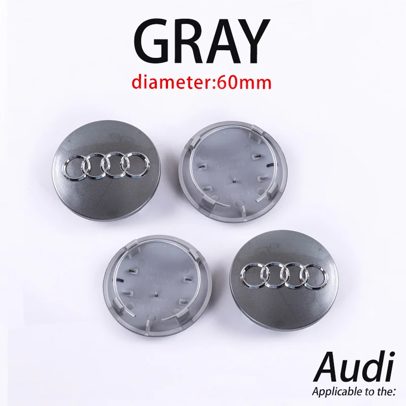 Car Styling Wheel Center Cap Hub Covers Badge For Audi A3 A4 A5 A6 A7 A8 Q5 Q7 RS 60mm 61mm 68mm 69mm 4M0601170 Car Accessories