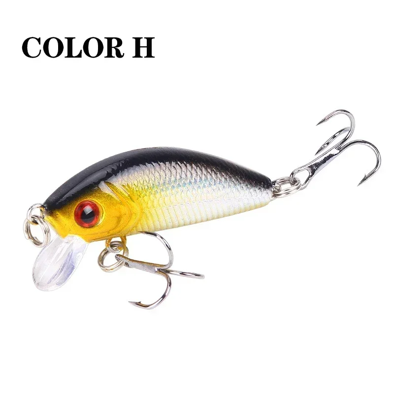 1PCS Minnow Fishing Lure 50mm 3.6g Topwater Hard Bait Wobbler Jig Bait Crankbait Carp Striped Bass Pesca Fishing Tackle SwimBait