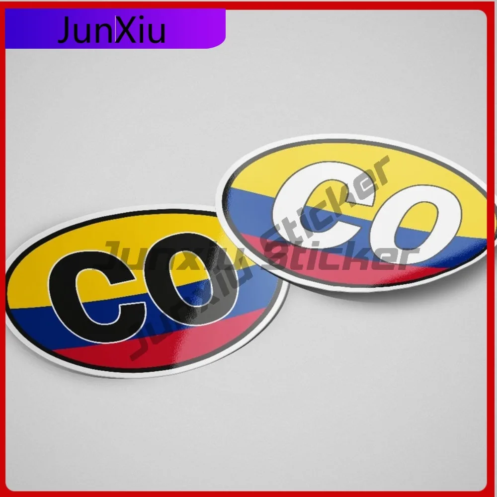 

Colombia CO Sticker Funny Motorcycle Helmet SUVs Funny Trunks Car Bumpers Scratch Resistant Waterproof Vehicle Decor Car