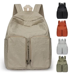 Unisex Light Oxford Backpacks Waterproof School Bags Solid Large Capacity Cloth Leisure Or Travel Bags Korea Style Shoulder Bags