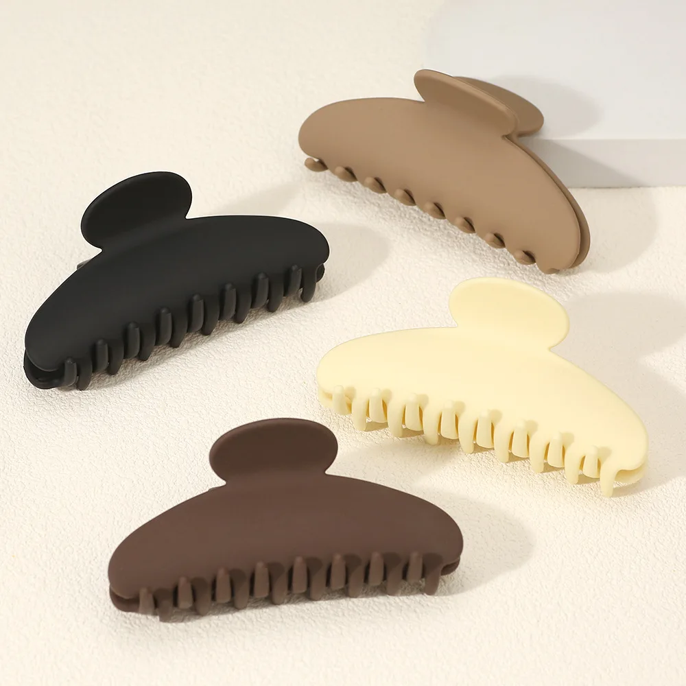 

Simple Matte Large Hair Claw Clips Crab Barrettes Women Girls 11CM Plastic Ponytail Holder Hair Clamps Hairpins Hair Accessories