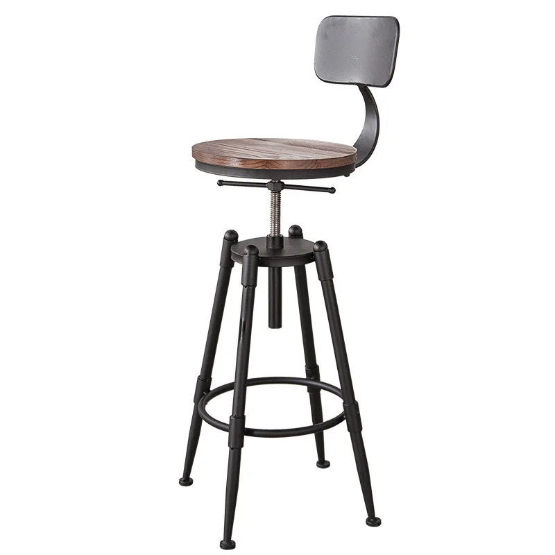 American industrial style wrought iron bar counter bar chair restaurant bar chair coffee milk tea shop