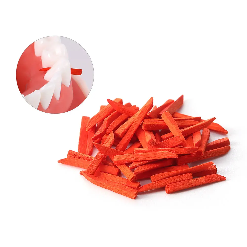 50 قطعة AZDENT الأسنان الخشب أسافين خشبية المتاح استعادة ooth الفجوة إسفين مصفوفة مصفوفات السد مركب فاصل الأسنان أداة #3