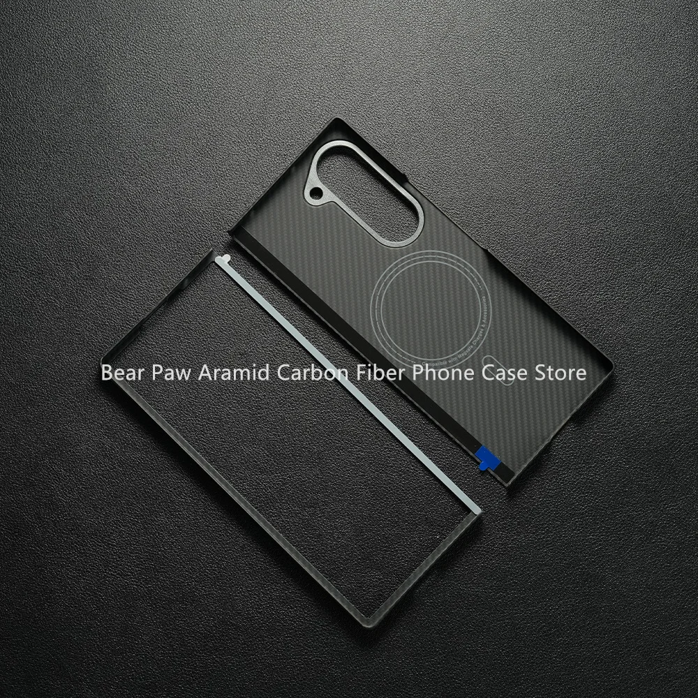 

Luxury Carbon Fiber Case for samsung Z Fold 6 Magsafe Carbon Fiber Cases Anti-Drop Phone Case for z fold 6 Thin Carbon Cover
