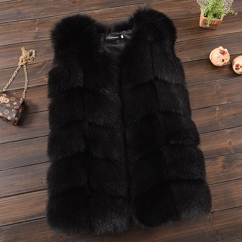 Baby Fur Vest Girls Waistcoats Thick Warm Children Sleeveless Jacket Winter Kids Faux Fur Coat Outwear