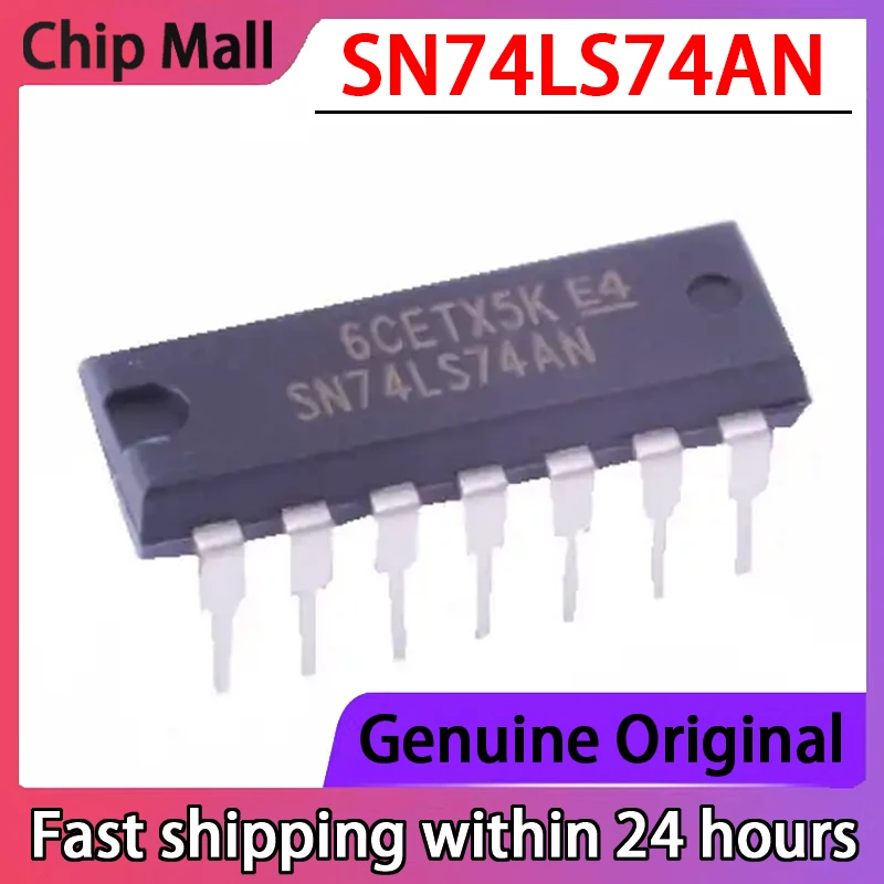 

10PCS New SN74LS74AN SN74LS74N PDIP-14 Direct Insertion Dual Channel D-class Trigger Original Stock