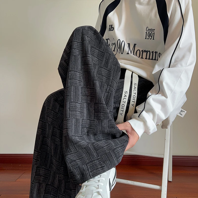 

Вельветовые брюки Мужские модные повседневные брюки с принтом в стиле ретро Мужская уличная одежда в стиле хип-хоп Свободные широкие брюки Мужские брюки Большой размер 4XL