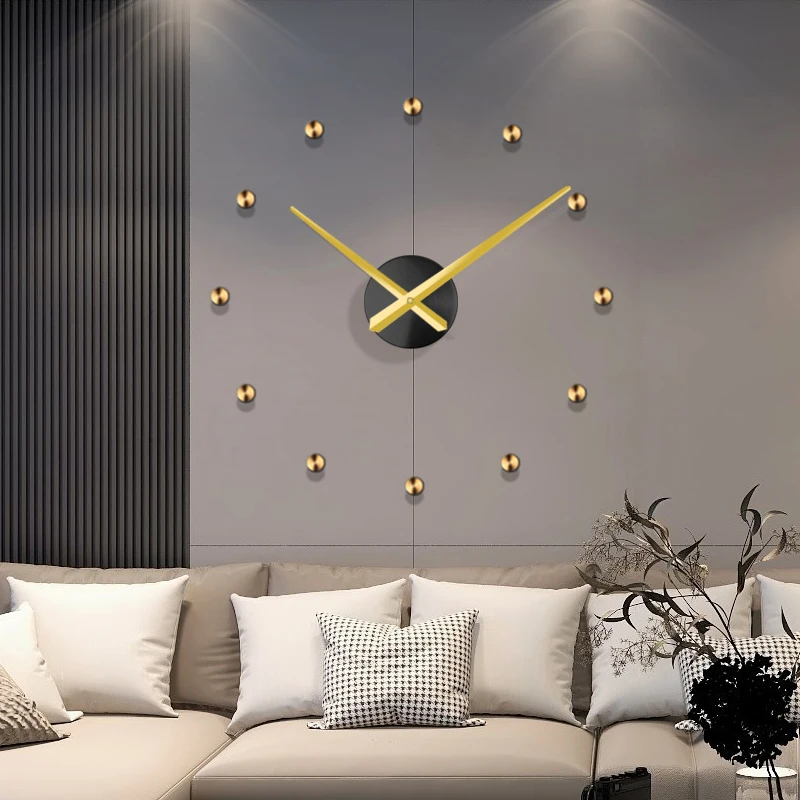 Spain Large Wall Clock Modern Design Metal Luxury Wall Watches Clocks DIY Home Decor Silent Living Room Orologi Da Parete Gift