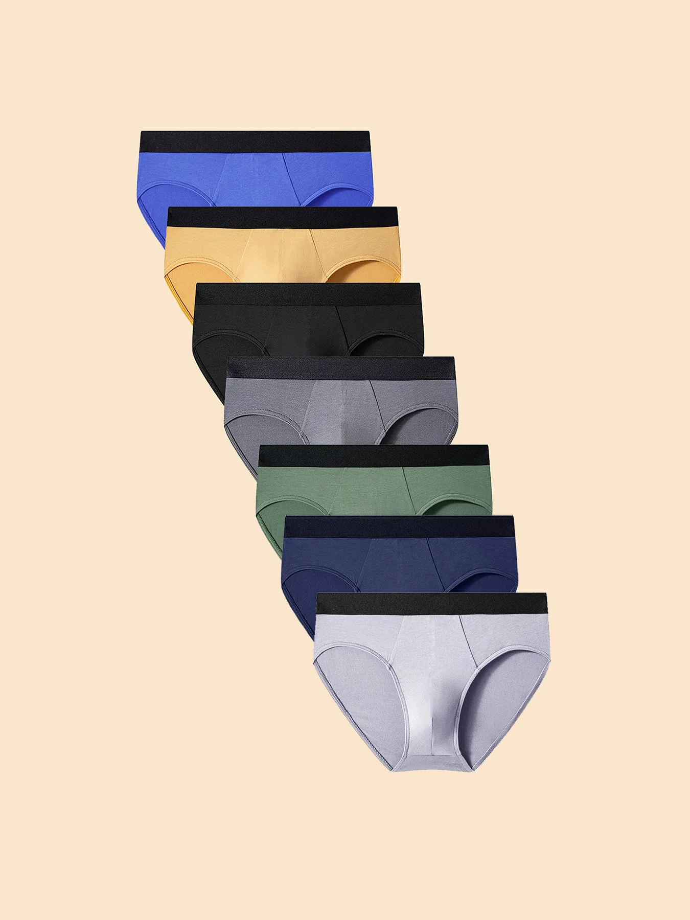 

Мужские трусы, 7 шт., однотонные, повседневные, удобные и подходящие для всех сезонов. Мужской комплект нижнего белья