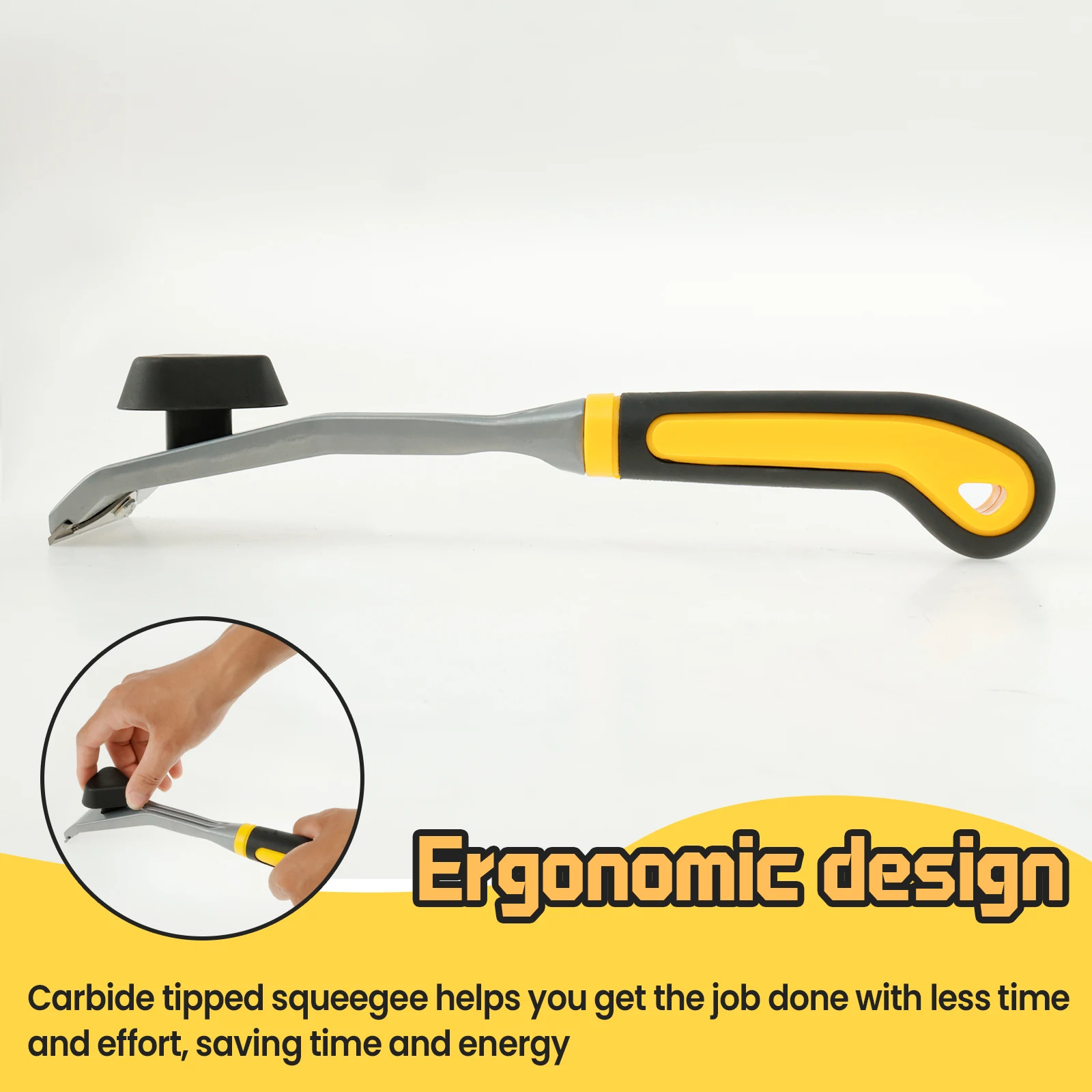 Carbide Scraper Ergonomic Scraper Tool Anti-Slip Carbide Scraper with Plastic Handle Reusable Paint Scraper Tool Multi-Surface