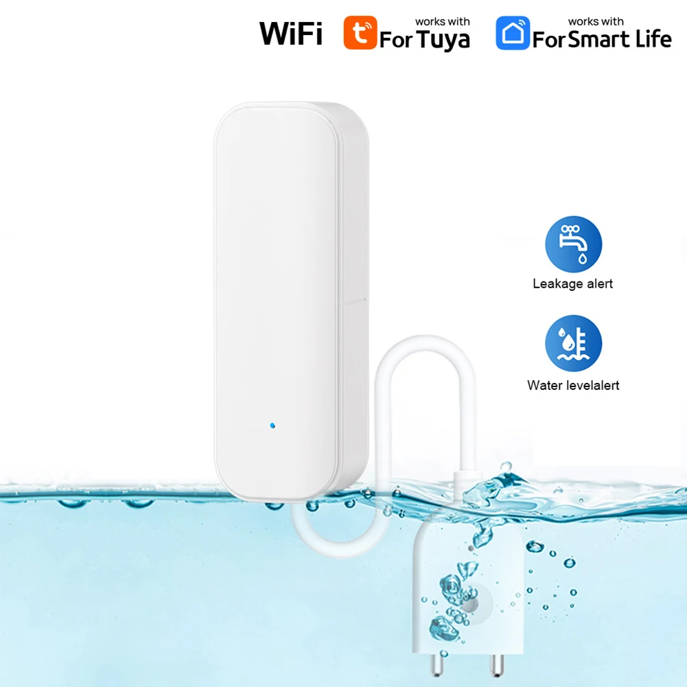 

0.9Meters Smart Water Detector WiFi Overflow Leak Alarm Flood Leak Detector Sensor For Tuya Home Appliances Smart Accessories