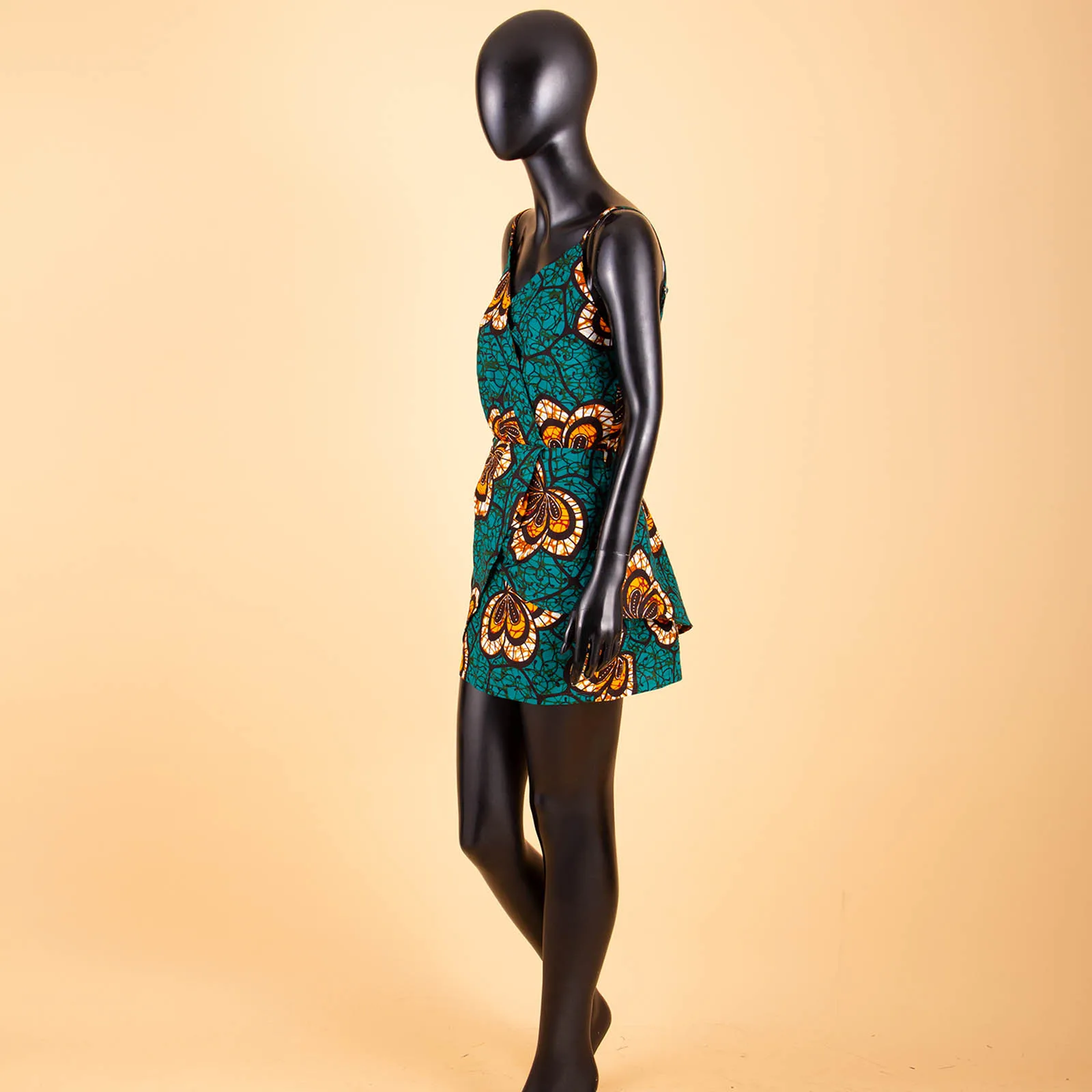 2024African Ankara Dress for Women Dashiki Print Party Strap Dresses Bazin Riche Sexy Party African Clothing Wrap Dress S2125024