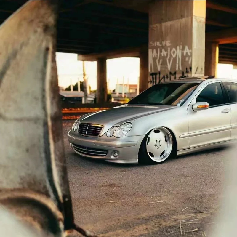 Retro Monoblock Alloy Wheel Assembly, TPREP‑Style Deep‑Dish Concave 17/18 Inch 5X112 Specs Compatible With W210 W124 W123 W129