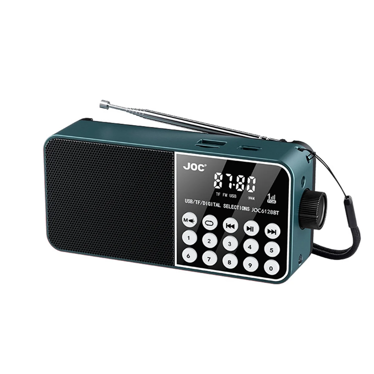 

AT42 Portable Radio Speaker Support TF Card Digital FM Radio LED Display Stereo MP3 Player for Senior Blue