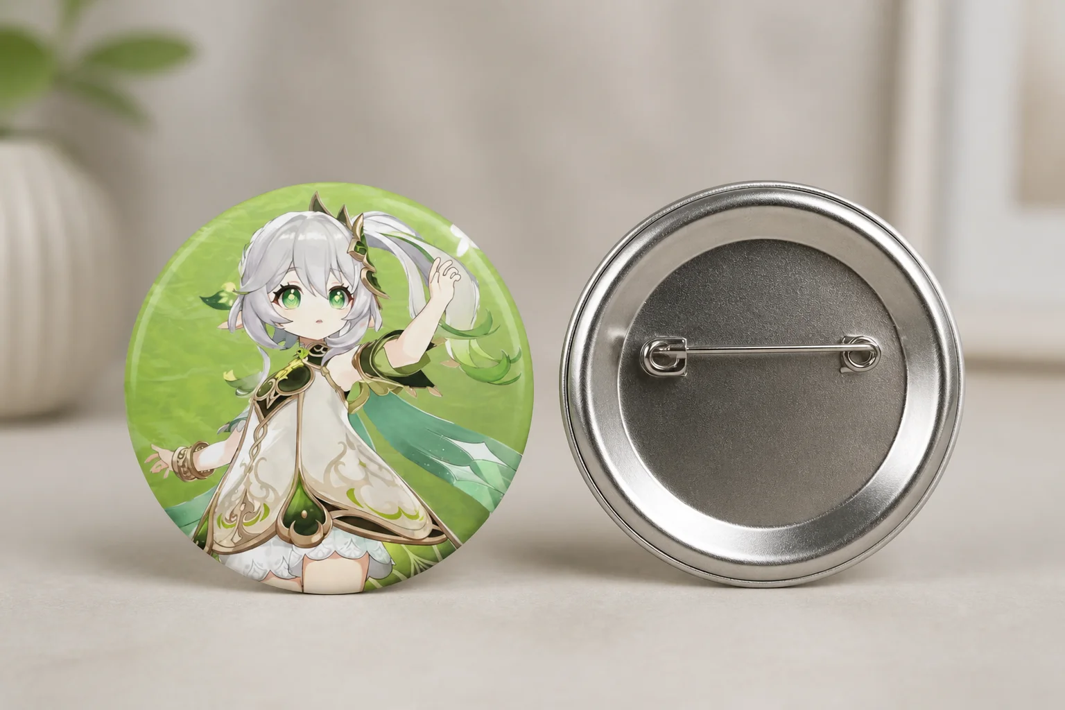Genshin Impact Nahida Button Pins Brooch 58mm Round Badge Anime New Decors Halloween Accessory Gifts Fans Customized