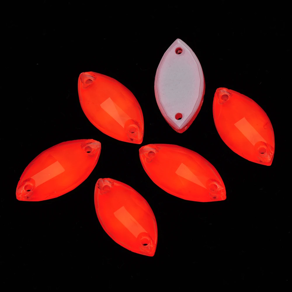 3223 Navette Neno Fluoreszierende Leuchtende Acryl-Nähsteine, abgeschrägte Kristallsteine für Jacken und Kleidung – Detail 6