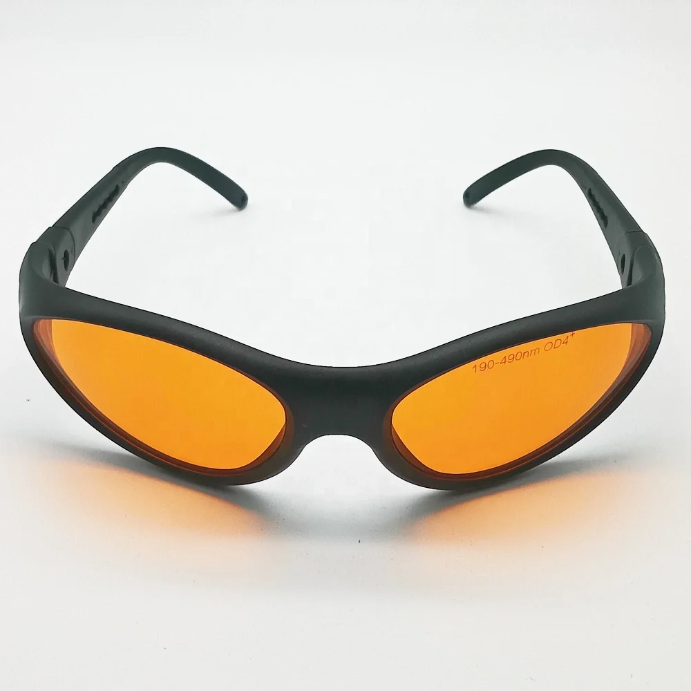 

CE Safety Laser Glasses with Shield for Eyes Goggles for Work PC Frame190-490nm laser safety goggle OD4+