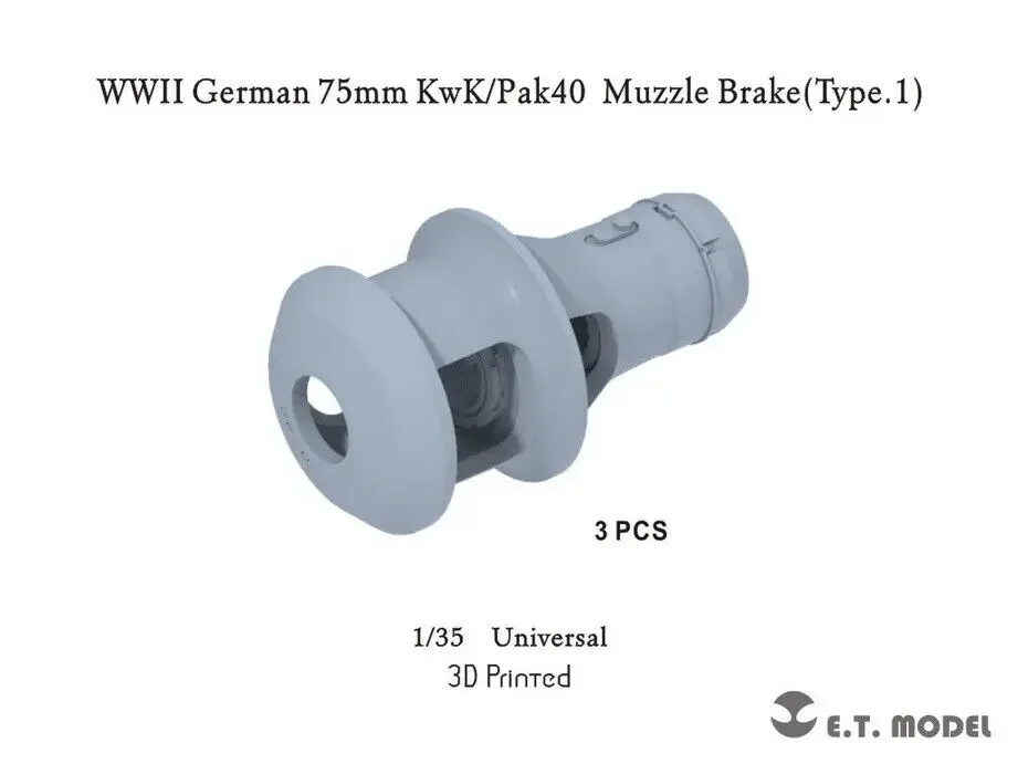 ET Model P35-301 1/35 WWII German 75mm KwK/Pak40 Muzzle Brake (Type.1)