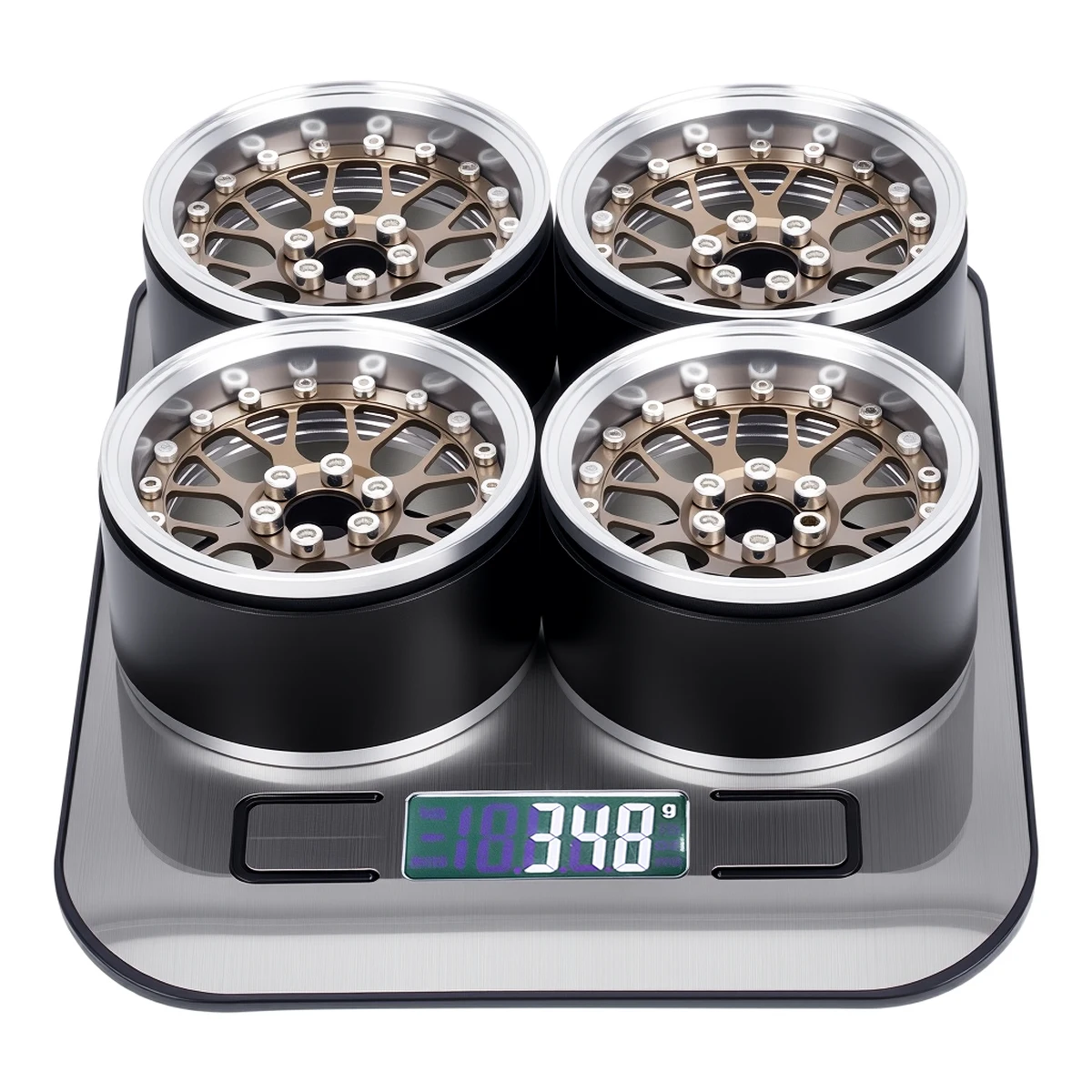 2.2 Inch Aluminum Beadlock Wheels Rim Hub for 1/10 RC Crawler Car Axial SCX10 90046 Wraith Capra TRX4 TRX6 D90 Upgrade Parts