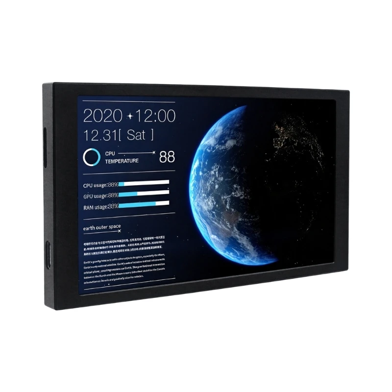 

5.2Inch LCD Computer Case Secondary Screen USB Power Real Time Hardware Monitoring For PC Gaming And Workstations